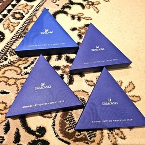 Set of Swarovski Annual Edition Christmas Ornaments